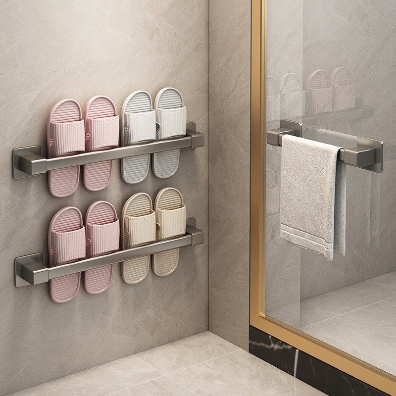 浴室鞋子沥水架吸盘拖鞋架卫生间免打孔厕所壁挂置物架沥水挂架收,收纳整理,书桌收纳置物架,淘宝优惠券,粉丝福利购,淘宝优惠卷