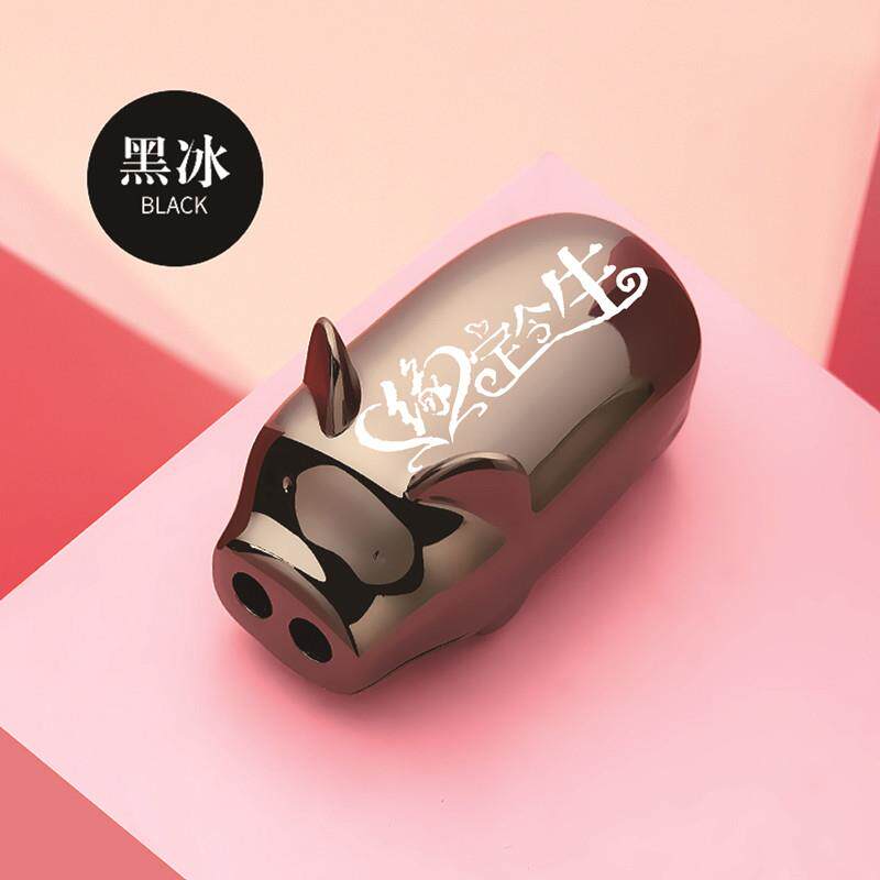 高档网红心小猪投影打火机创物u意个性防风爱sb充电情人节礼送男