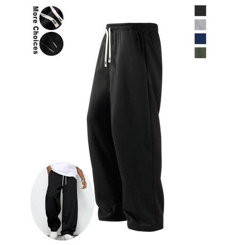 H 92490 Plus size fleece cuffed sport pants 大码加绒束脚运动
