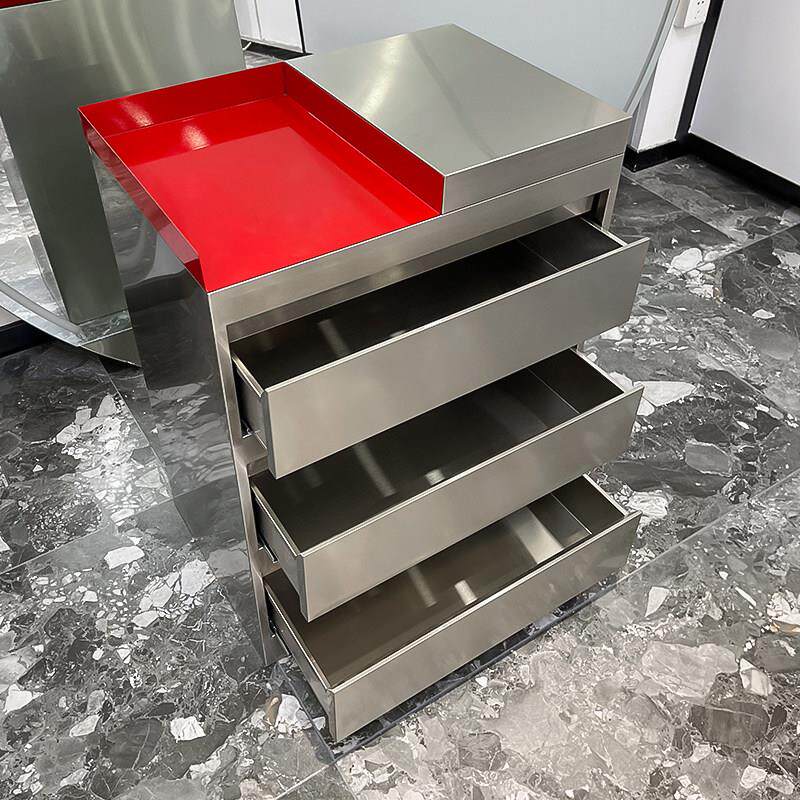 不锈钢理发店工具柜发廊专用美发柜子工具台收纳储物柜带抽屉推车