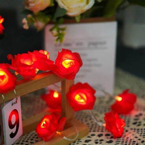 LED Rose Flower String Lights Romantic Rose Night Light