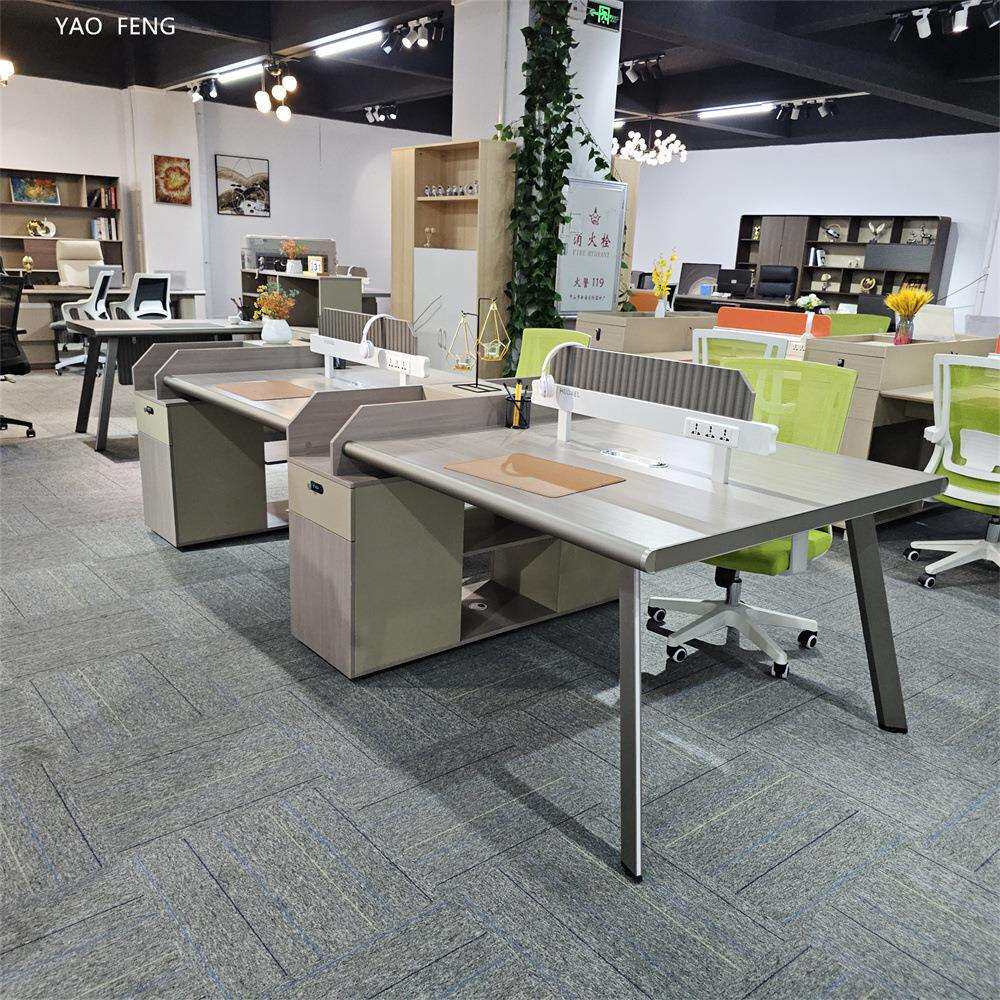 职员办公桌简约现代4人位双6四公司工位卡座员工办公室桌椅桌组合