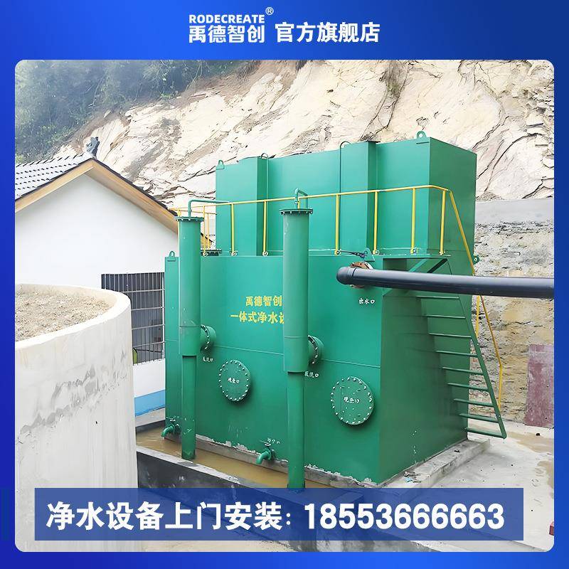 一体式净水设备重力式无阀过滤净水器农村自来水厂不锈钢集中供水