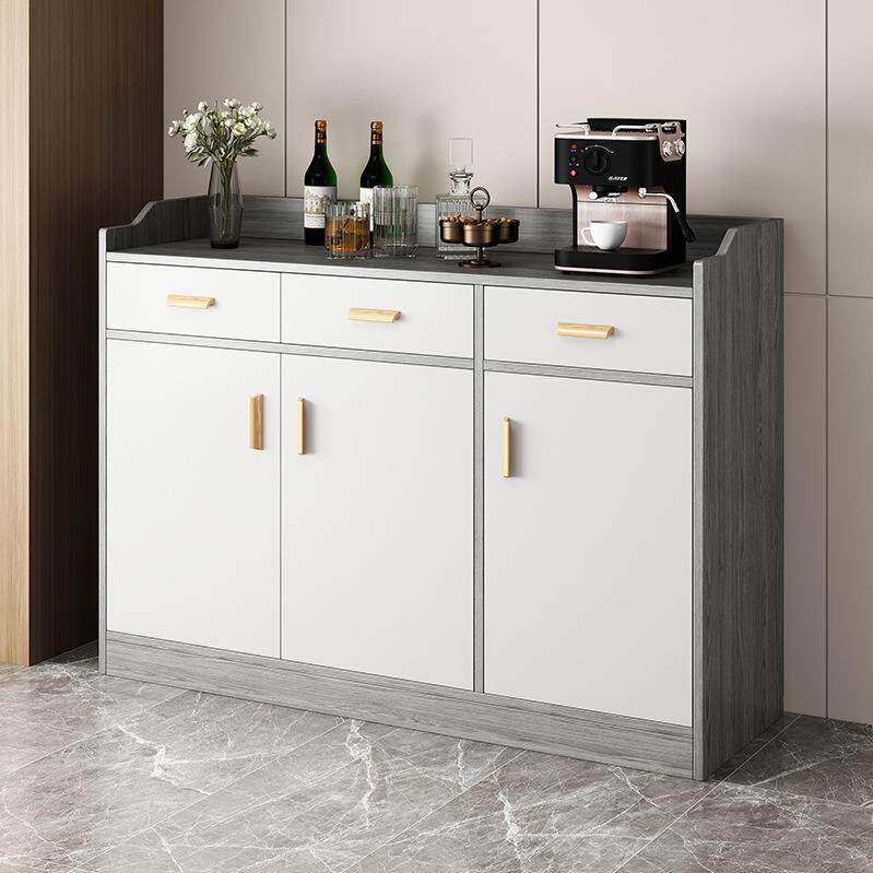 餐边柜子储物柜现代简约置物柜家用厨房橱柜客厅靠墙一体茶水柜