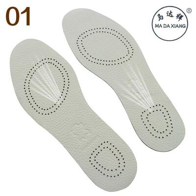 Premium Full-Grain Leather Shoe Insoles Breathable Footbeds