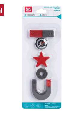 富尼FUNI CT-317五角星U形圆形指南针混装磁扣/吸铁石/教学磁铁