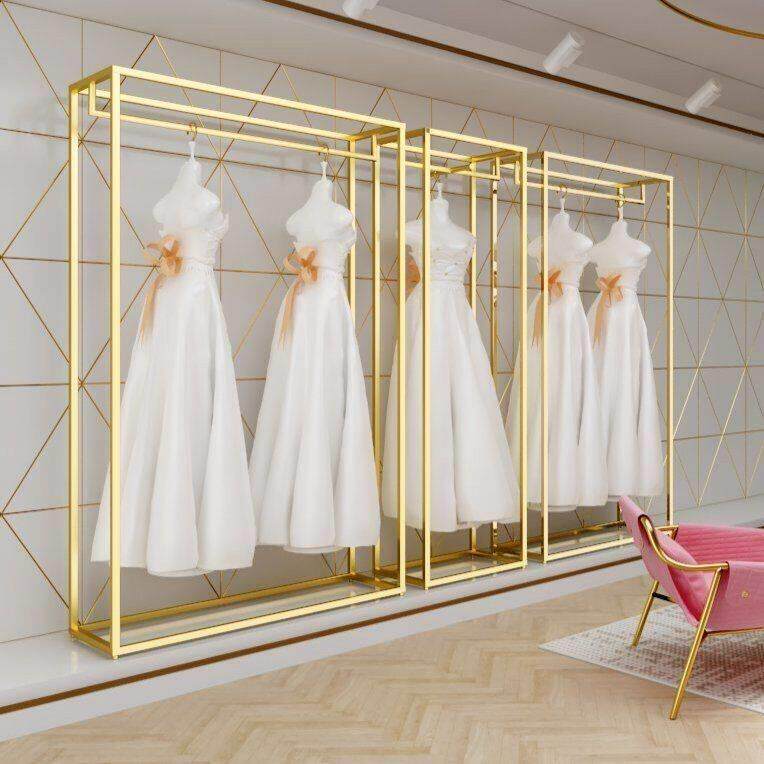 婚纱店婚纱架子展示架落地式金色专用影楼礼服服装店挂衣架高档