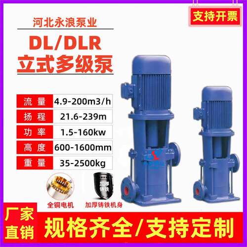 直销DL立式多级离心泵高层建筑供水增压泵DLR热水循环锅炉补水泵