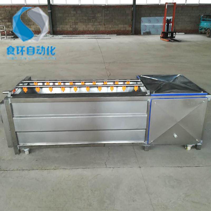 海鲜牡蛎毛辊清洗机现货供应毛刷土豆清洗机滚动式毛辊清洗机