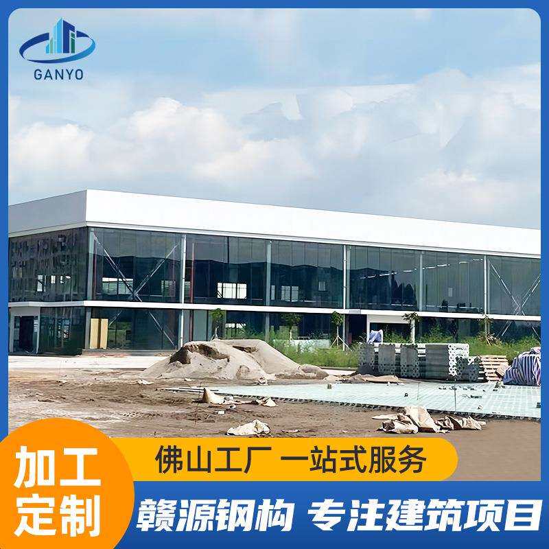 狮岭钢结构汽车店2层钢结构销售店维修店行车房营业展厅平台搭建