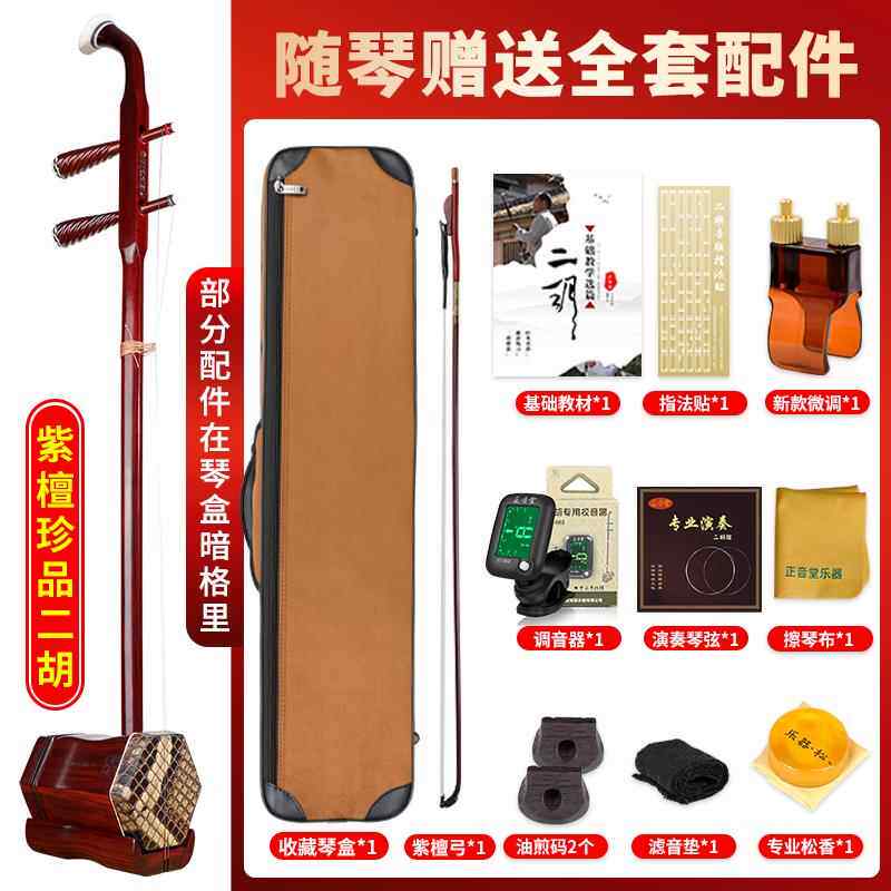 正品正音音堂二胡乐器手工蒙皮专业演收藏琴紫檀胡厂家直奏销大量