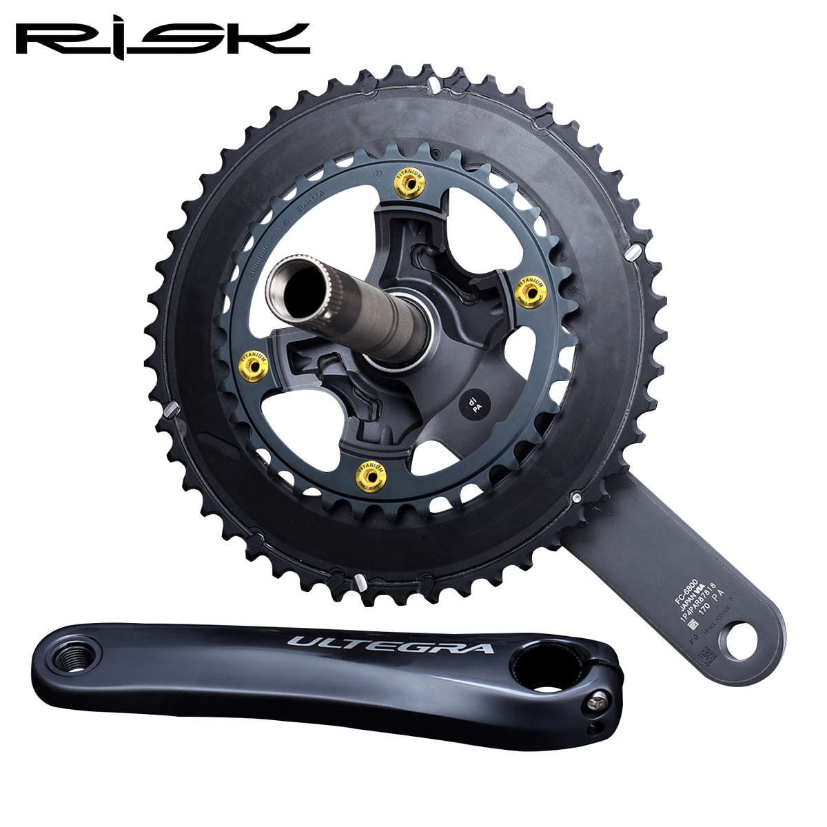 RISK公路车钛合金牙盘盘钉5800 UT6800R8000 DAR9100螺丝单锁盘订