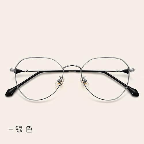 高档防覆大金属蓝古光辐射电脑近视眼镜女网红款抗疲劳男韩框版潮