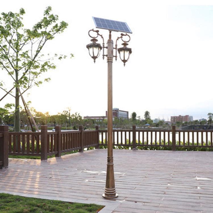 太阳能户外庭院灯防水复古怀旧公园花园景观灯别墅门庭灯家用路灯