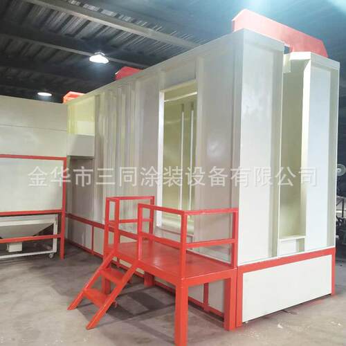 定制自动手动喷粉室双工位喷塑房回收柜大旋风PP房全自动流水线