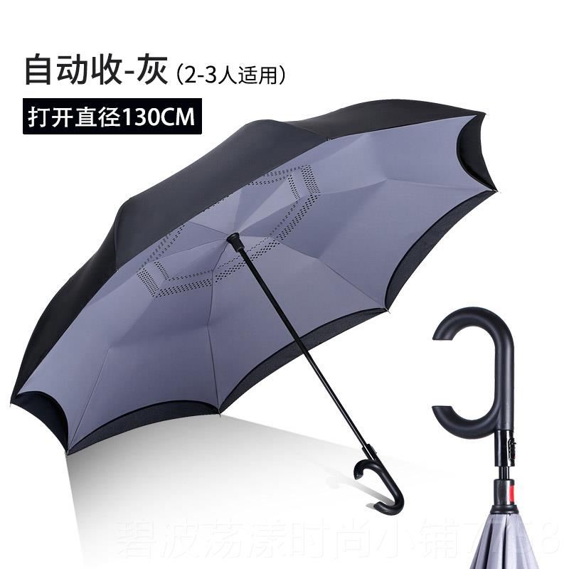高档一键收3-4超大人雨伞长大号男女自动专晴雨柄两用暴雨用反折