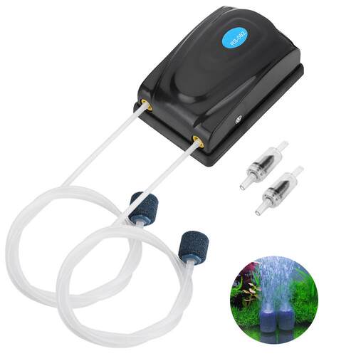 跨境鱼缸小型增氧泵水族箱氧气泵双孔单孔打氧泵静音实用增氧泵