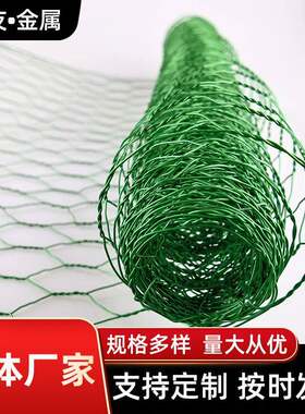 现货绿色涂层涂塑菜园艺轻质编织网养殖鸡笼网拧花围网六角铁丝网