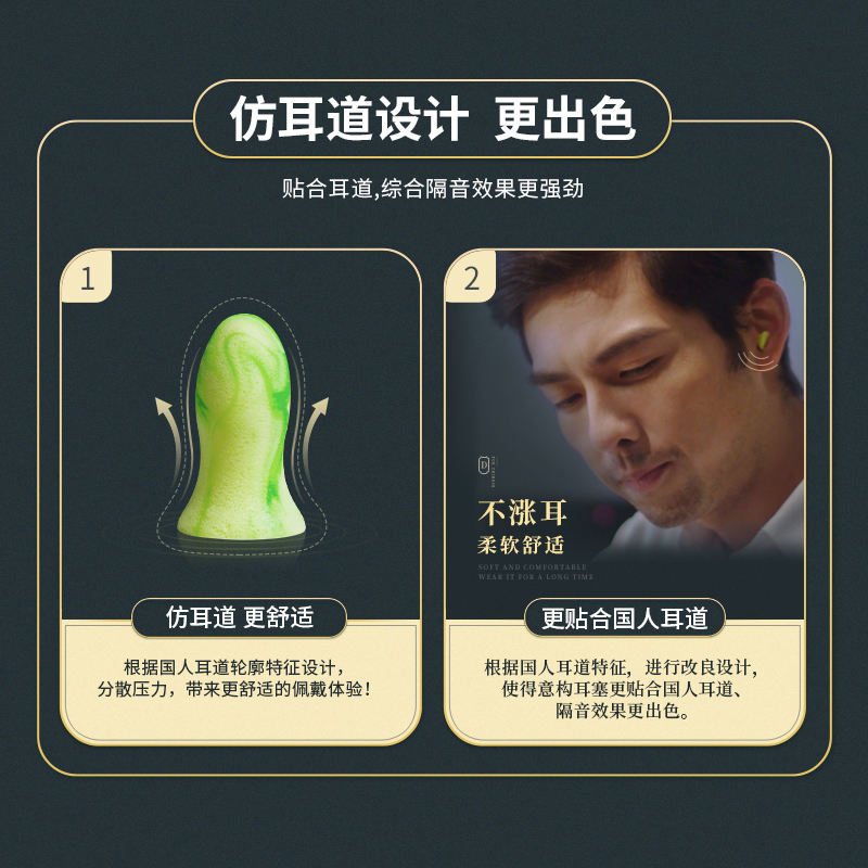 意构防噪音耳塞睡眠隔音学习用海绵睡觉静音吵打呼噜降噪神器