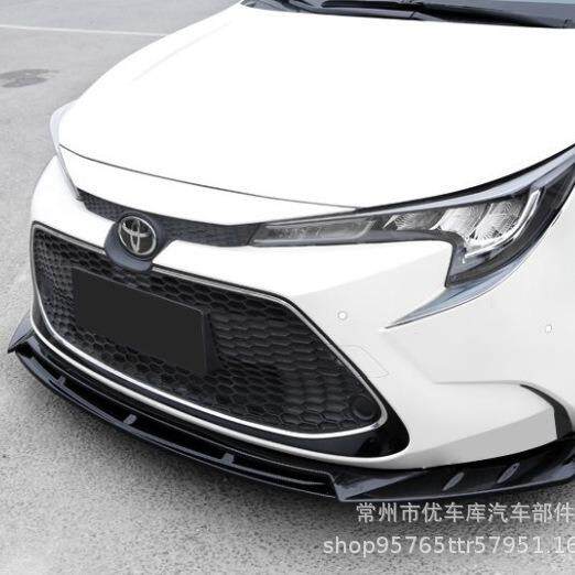 适用于2019新卡罗拉雷凌改装前唇前铲前包围三段式烤漆碳纤纹防护