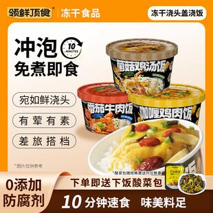 领鲜顶食冻干浇头盖饭方便米饭速食拌饭汤泡饭免煮冲泡即食夜宵
