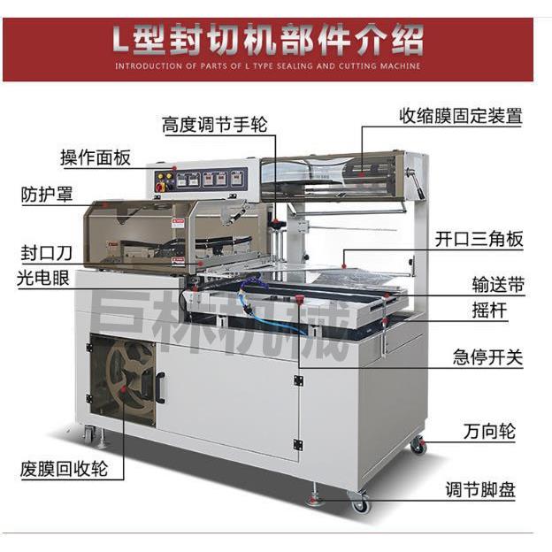 自动封切热收缩机深圳封切热收缩膜化妆品套盒封切自动套膜机