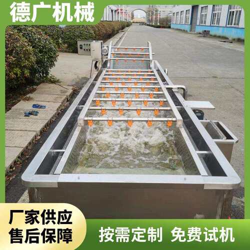 果蔬气泡清洗机辣椒叶菜水果蔬菜清洗设备食堂全自动不锈钢洗菜机