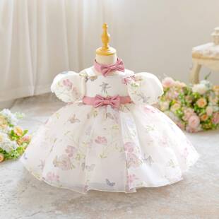 baby girl dress puff sleeve princess dress dress pastoral