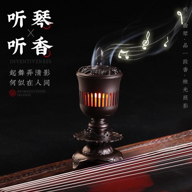 宋宗听琴炉宫灯代铜美学香炉檀香熏徽香炉小众高级宋徽宗听宋香薰