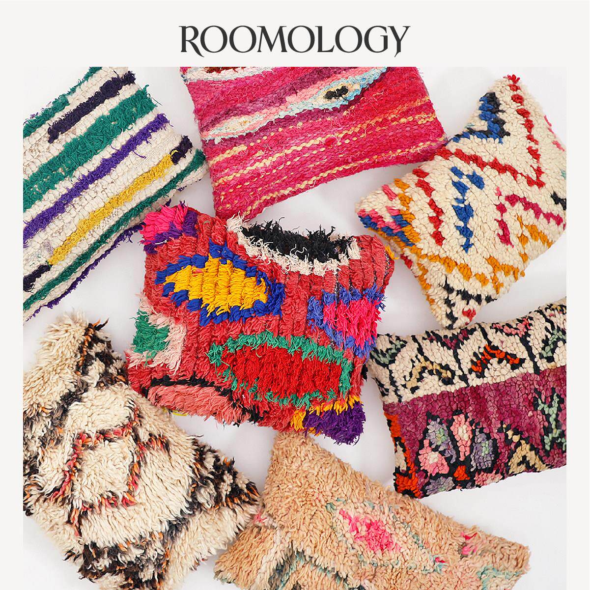 Roomology摩洛哥进口手工羊毛抱枕沙发靠枕汽车靠垫午睡枕腰枕