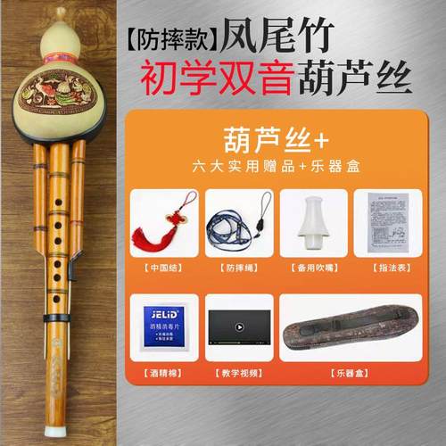 高档天然尾竹葫芦丝初学者C调降B调然紫葫竹芦丝成凤人儿天童专业