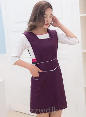 新款新款美容院纹锈师美工作服定甲GOLO韩制版时尚围裙餐罩厅衣防