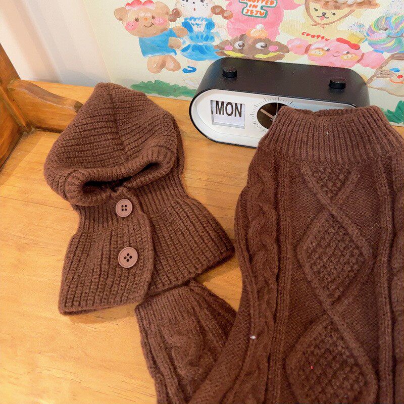 狗狗衣服宠物秋冬法斗雪纳瑞比熊马尔济斯西施小型犬毛衣头套帽子