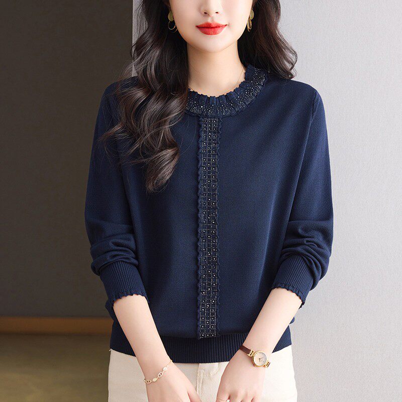 大码胖mm春装遮肚子显瘦气质上衣女款2026新款内搭羊毛打底衫毛衣