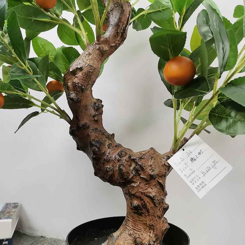 真绿植橘子酒树带仿果盆栽店家摆件装-橘子饰品人造居假树盆景