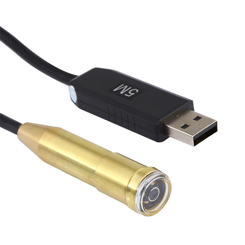 广角摄像usb铜头维修工水道下水摄像头业内工业管道汽车内窥镜防