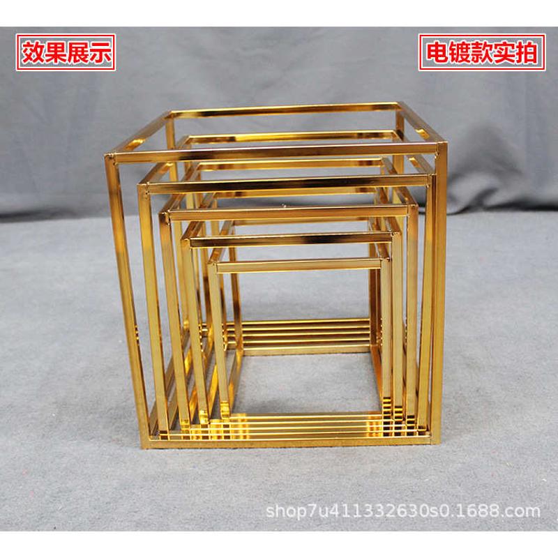 方框道具婚庆摆件立体引花架装饰布置路艺新款几何婚礼区迎宾铁