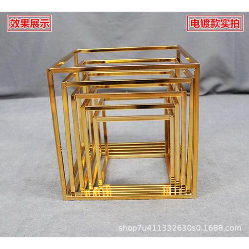 方框道具婚庆摆件立体引花架装饰布置路艺新款几何婚礼区迎宾铁