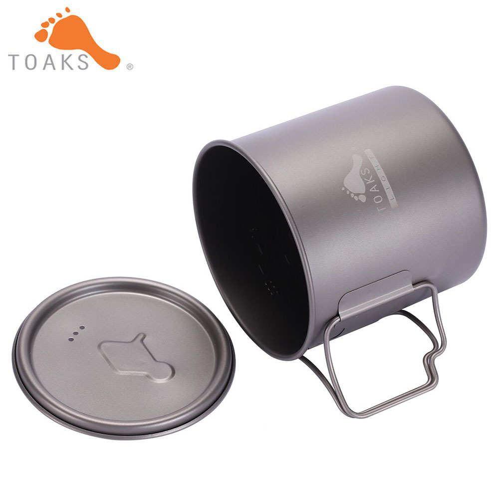 TOAKS千橡树无盖钛杯咖啡杯茶杯便携户外露营餐具水杯 POT-650-L