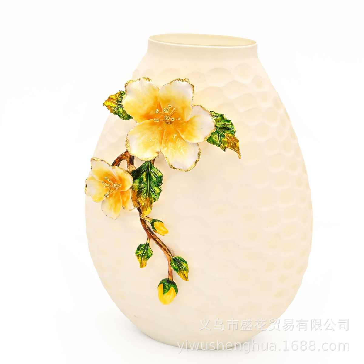 新款珐琅彩琉璃玻璃花瓶创意艺术花瓶客厅摆件水培插花器现货批发