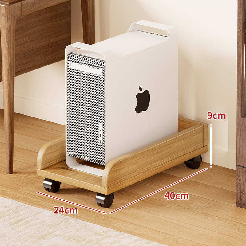 箱主机架房可竞电脑主机置移动底座实木托架电台式物架子家用