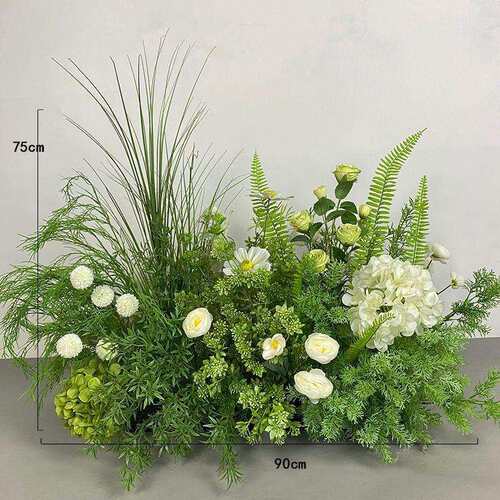 造景花系场景路引仿真花绿植道具装饰婚礼布置假花婚庆地花排