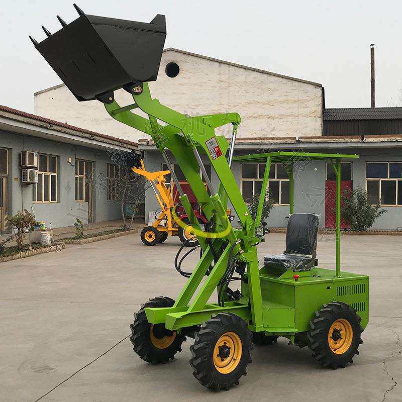 小型电动装载机 多性能四驱牧场养殖建筑工地矿用轮式小型 铲车