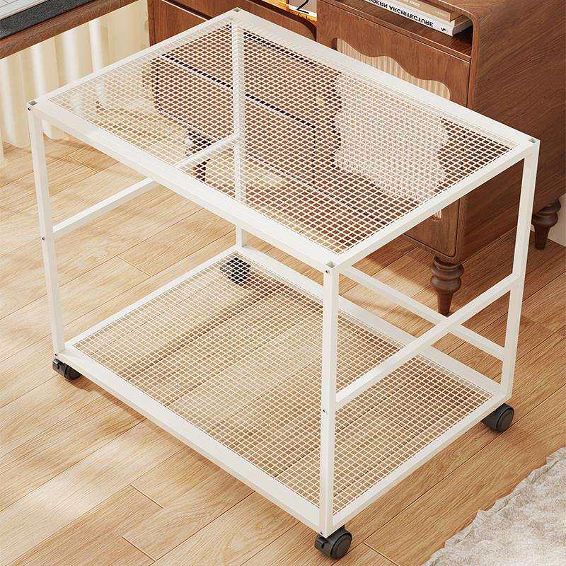 储物柜架机箱置物架放置主机托双层架移动小型打印机桌边办公室架