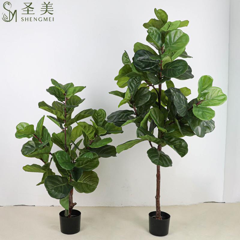 北欧仿真绿植盆栽龙舌兰客厅装饰落地摆件假盆景琴叶榕仿真植物