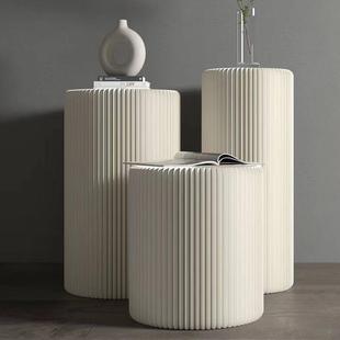 风琴纸圆柱中岛展台展示台展示展柜架甜品婚庆服装店商用展柜折叠