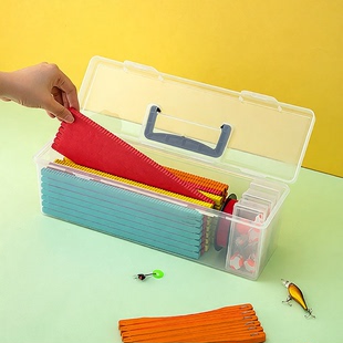 串钩收纳盒海杆路亚钓鱼海竿配件盒泡沫板渔具垂钓鱼钩存放盒