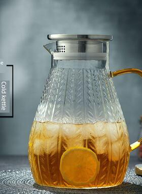 Gold covered 1.8L wheat ear glass kettle