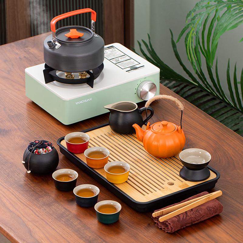 旅行茶具套装户外露营便携式功夫茶具出差旅游煮茶泡茶壶带烧水壶