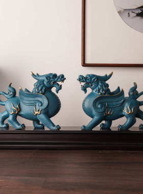 厂家直销黄铜摆件《天禄貔貅》铜工艺品家居饰品新年书房玄关摆件